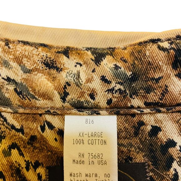 Flint River Outdoor Wear XXL Mens Hunting Shirt Tan w/Camo Right Rifle Padding - Picture 13 of 16